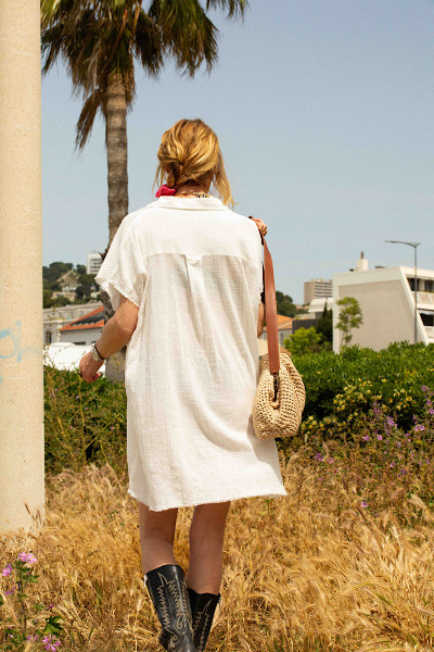 Maison Saint Julien - Robe Courte Mykonos Off White