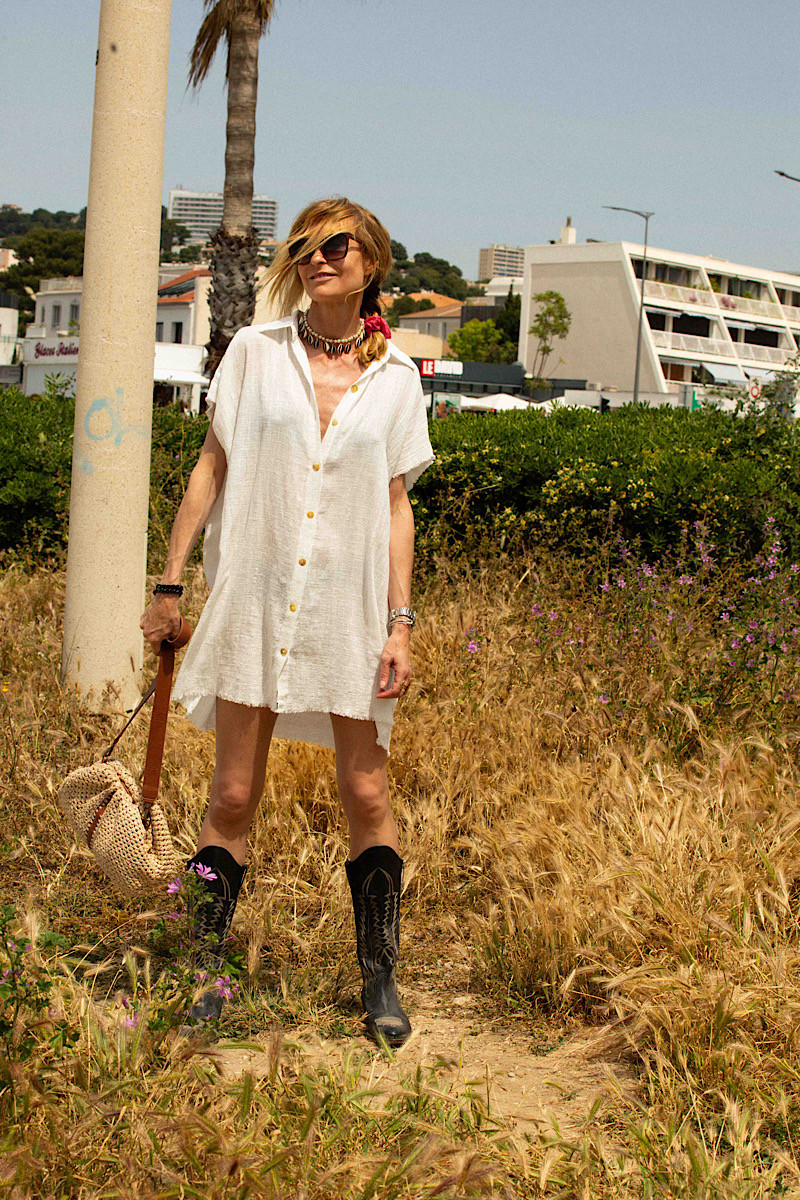 Maison Saint Julien - Robe Courte Mykonos Off White