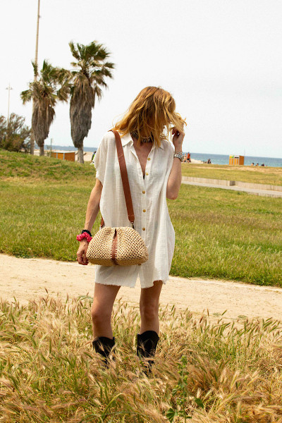 Maison Saint Julien - Robe Courte Mykonos Off White