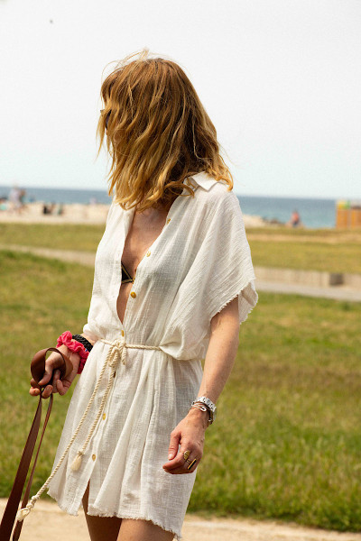 Maison Saint Julien - Robe Courte Mykonos Off White