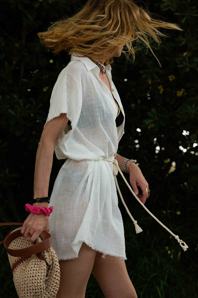Maison Saint Julien - Robe Courte Mykonos Off White