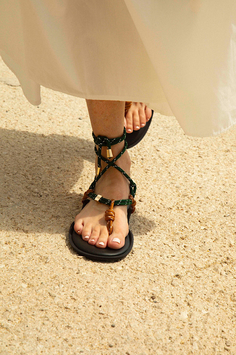 FLOWZE - Sandales Flo Twin Marron/Vert