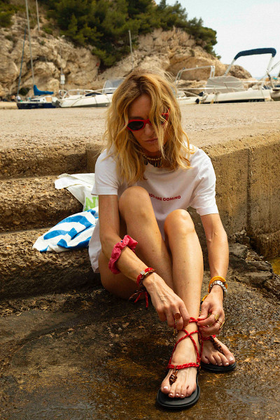 FLOWZE - Sandales Flo Twin Marron Rouge