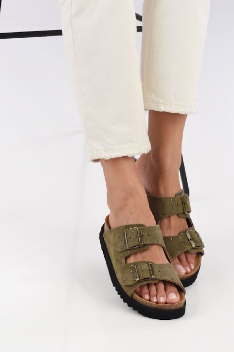 Scholl - Mules Beatriz Kaki