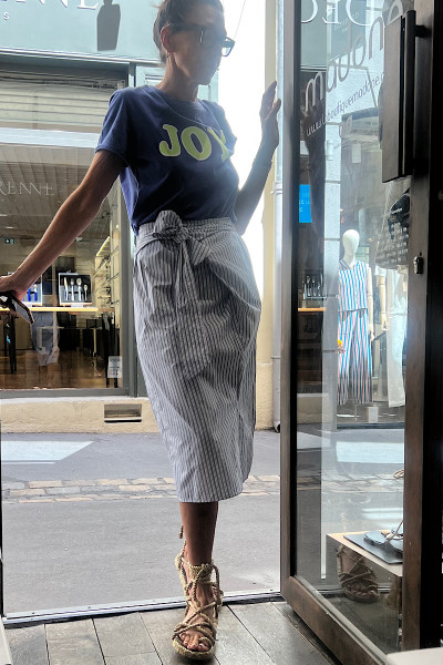 Madone - Jupe Noeud Rayures (2)