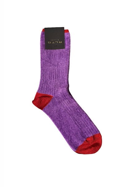 ALTO MILANO - Chaussettes Susan Violette Rouge