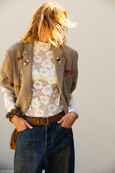 Herbert Frère et Soeur - Ceinture La Guiard Velours Tobacco