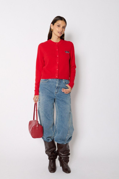 BERENICE - Cardigan Cherry Red (2)