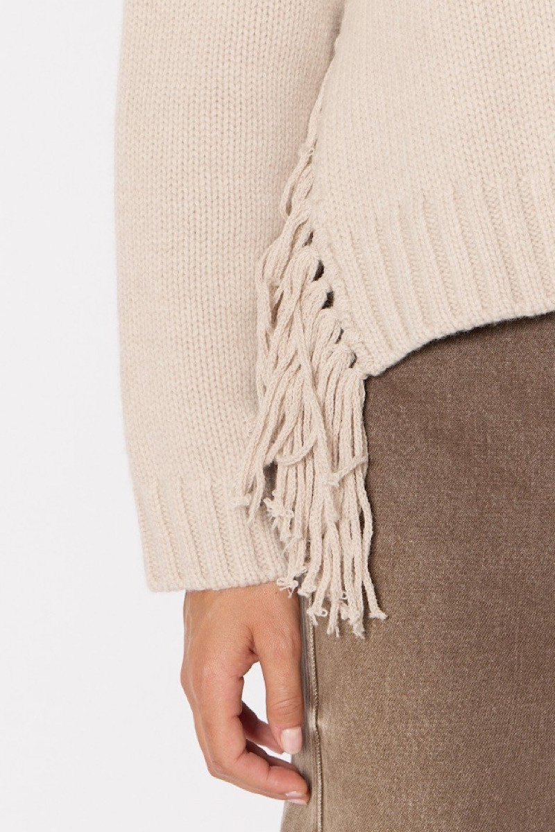 BERENICE - Pull Myfringues Beige