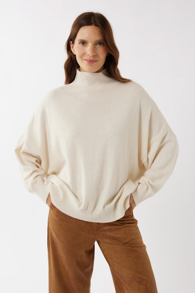 Maevy Mouvement Libre - Pull Terre Off White