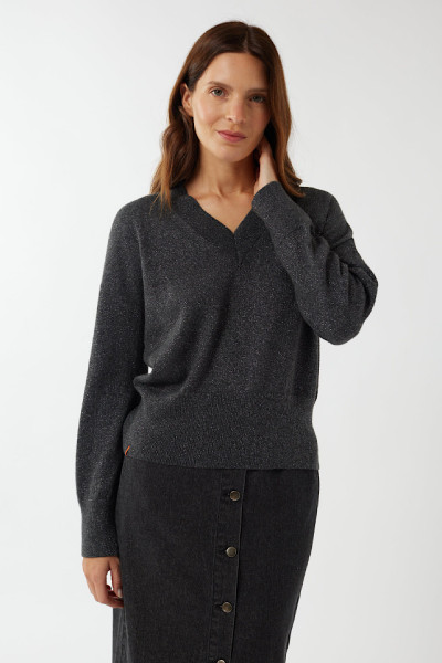 Maevy Mouvement Libre - Pull Loup Col V Grislux