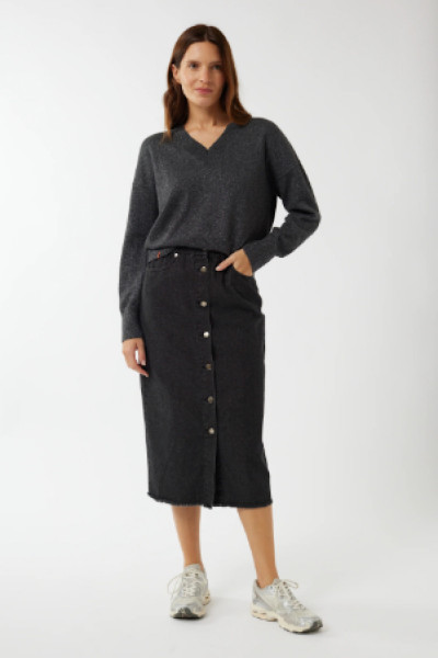 Maevy Mouvement Libre - Pull Loup Col V Grislux