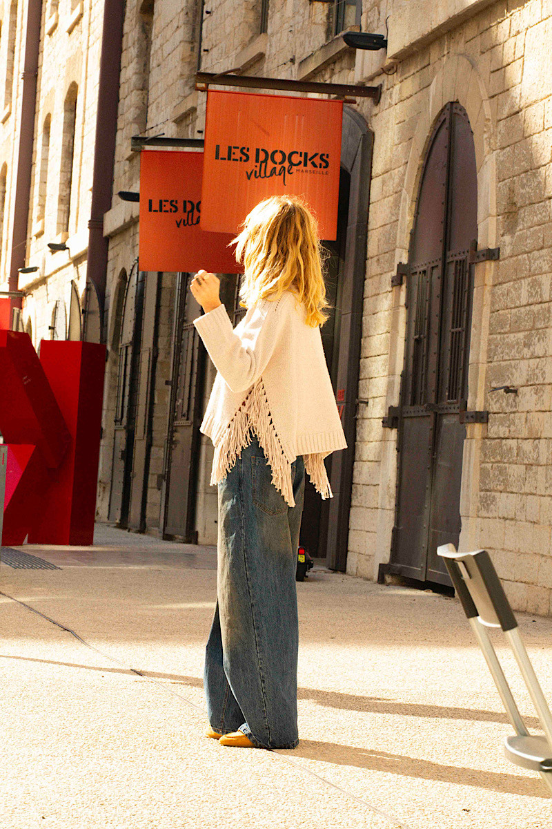 BERENICE - Pull Myfringues Beige