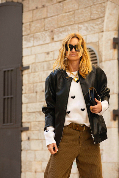 BERENICE - Blouson Garda Simili Cuir Black