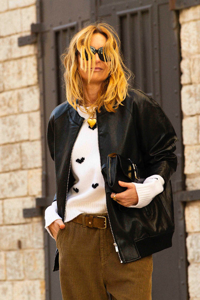 BERENICE - Blouson Garda Simili Cuir Black