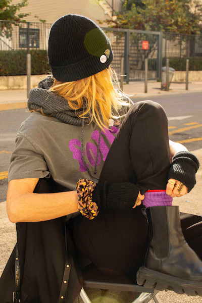 ALTO MILANO - Chaussettes Susan Violette Rouge