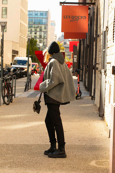 Souvenir - Manteau Court Cappa Gris