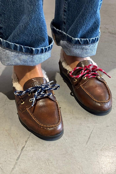 TORAL - Mocassin Nahua Marron Fourrure