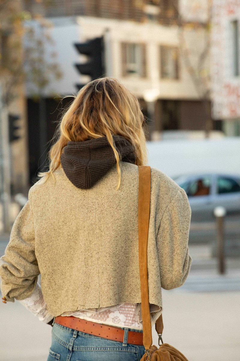 Maevy Mouvement Libre - Col Capuche Marron