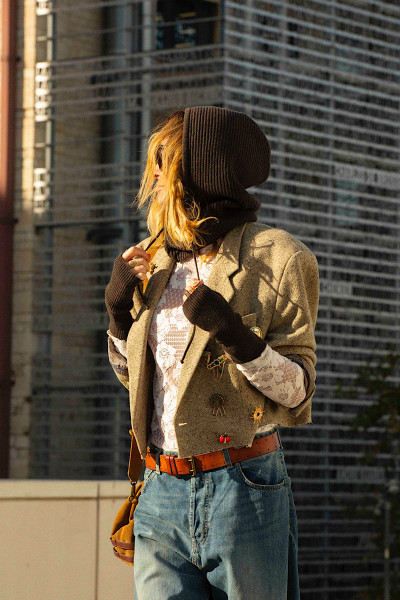 Maevy Mouvement Libre - Col Capuche Marron