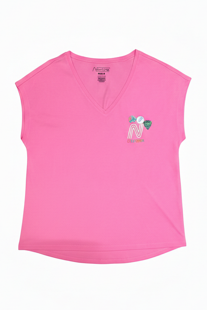 Newtone - Tshirt Ferdy Francis Punchy Pink