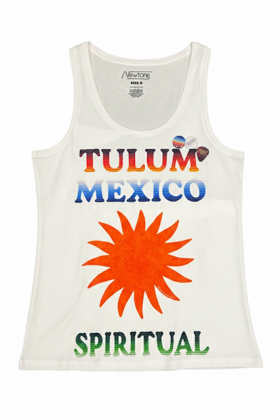 Newtone - Tshirt Debardeur Nattie Tulum Dirty White