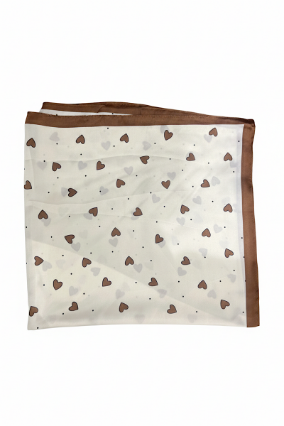 Madone - Foulard Coeur Marron