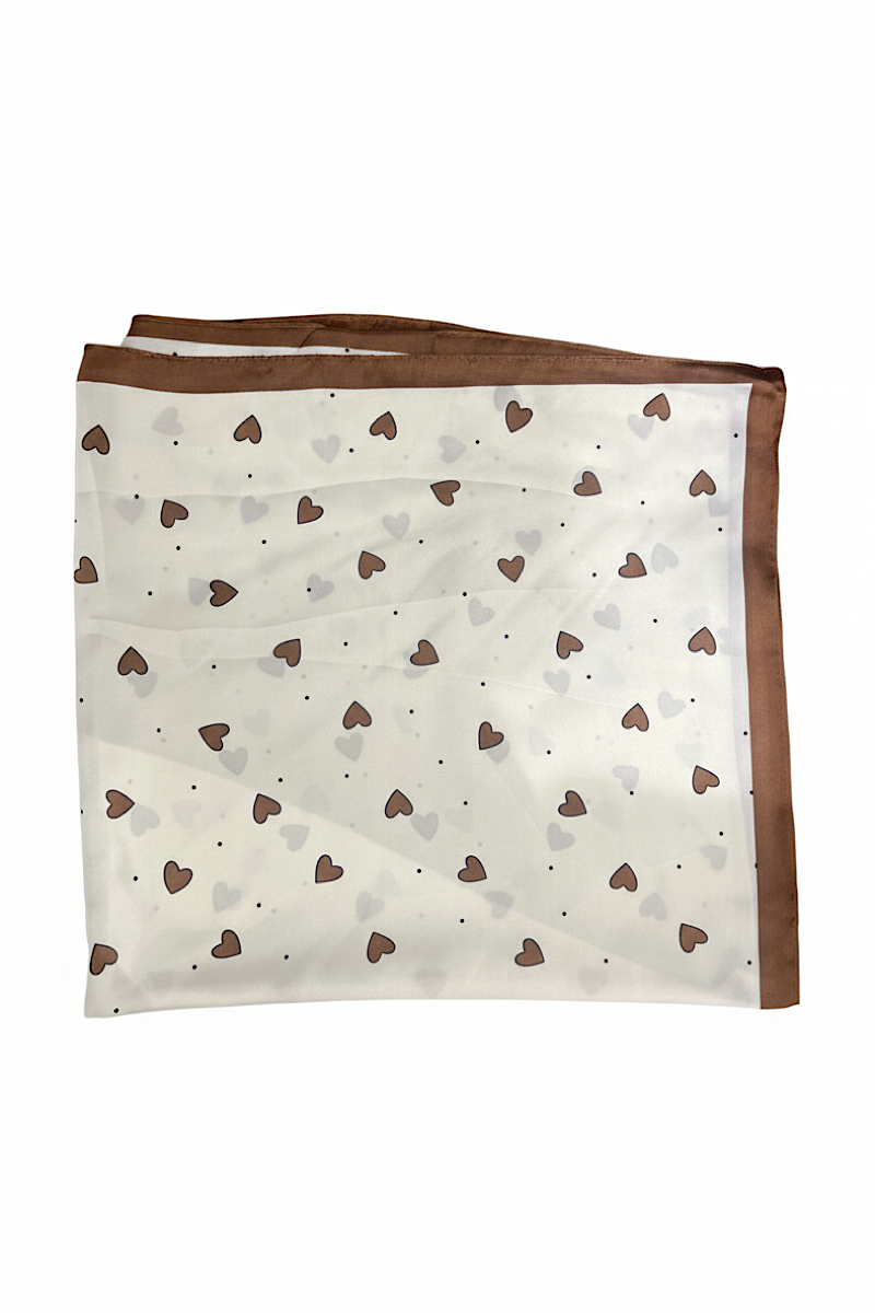 Madone - Foulard Coeur Marron