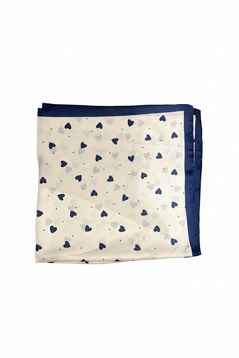 Madone - Foulard Coeur Marine