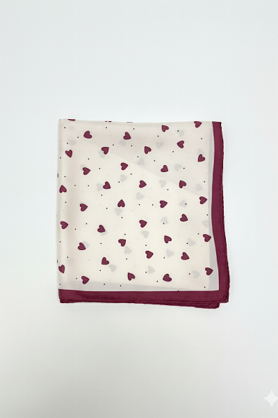 Madone - Foulard Coeur Bordeaux