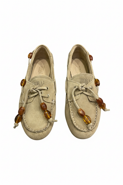 TORAL - Mocassin Ambar Suede Beige