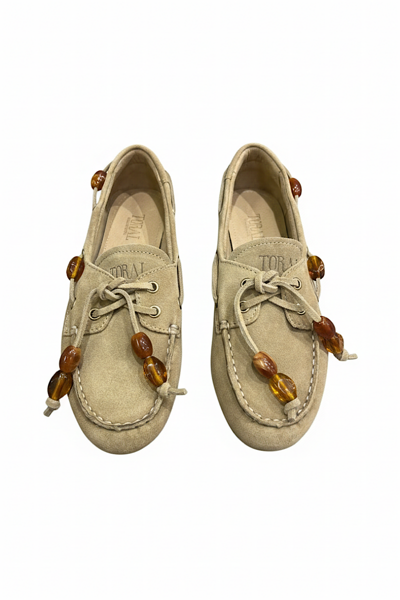 TORAL - Mocassin Ambar Suede Beige
