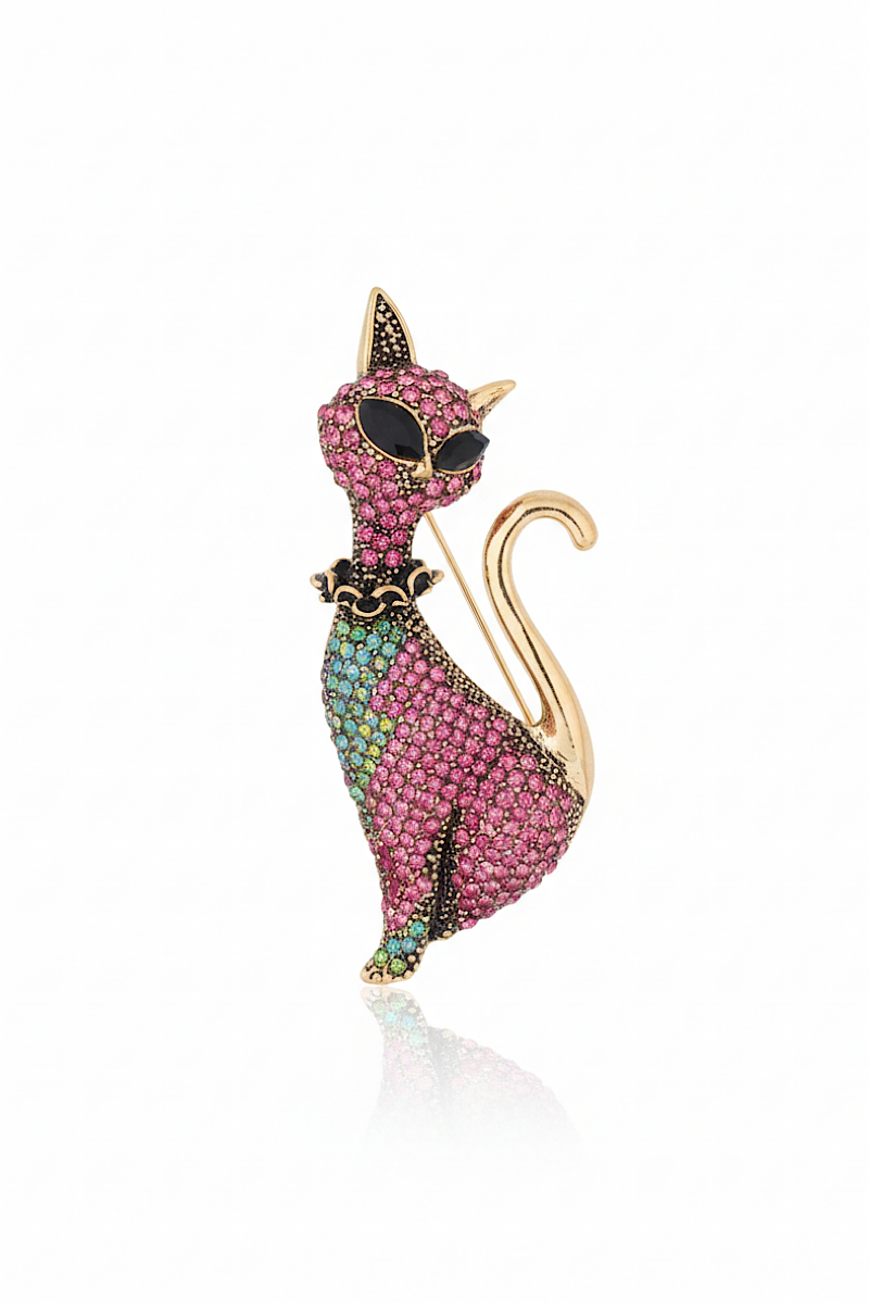 Madone - Broche Chat Rose