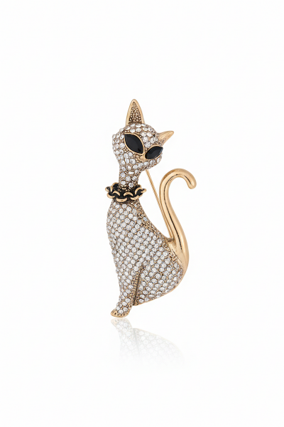  - Broche Chat Silver