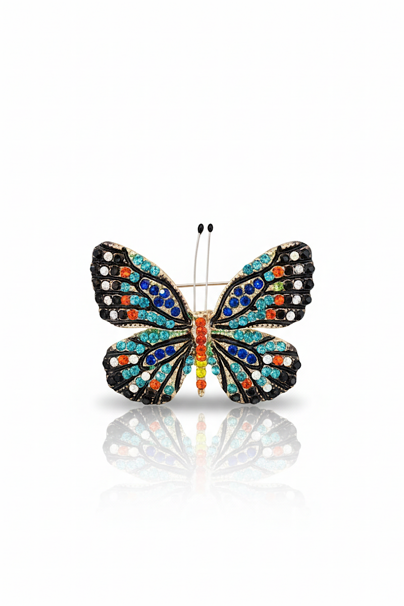  - Broche Papillon black blue