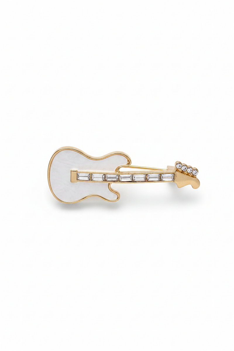  - Broche Guitare Nacre