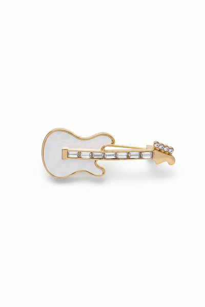  - Broche Guitare Nacre