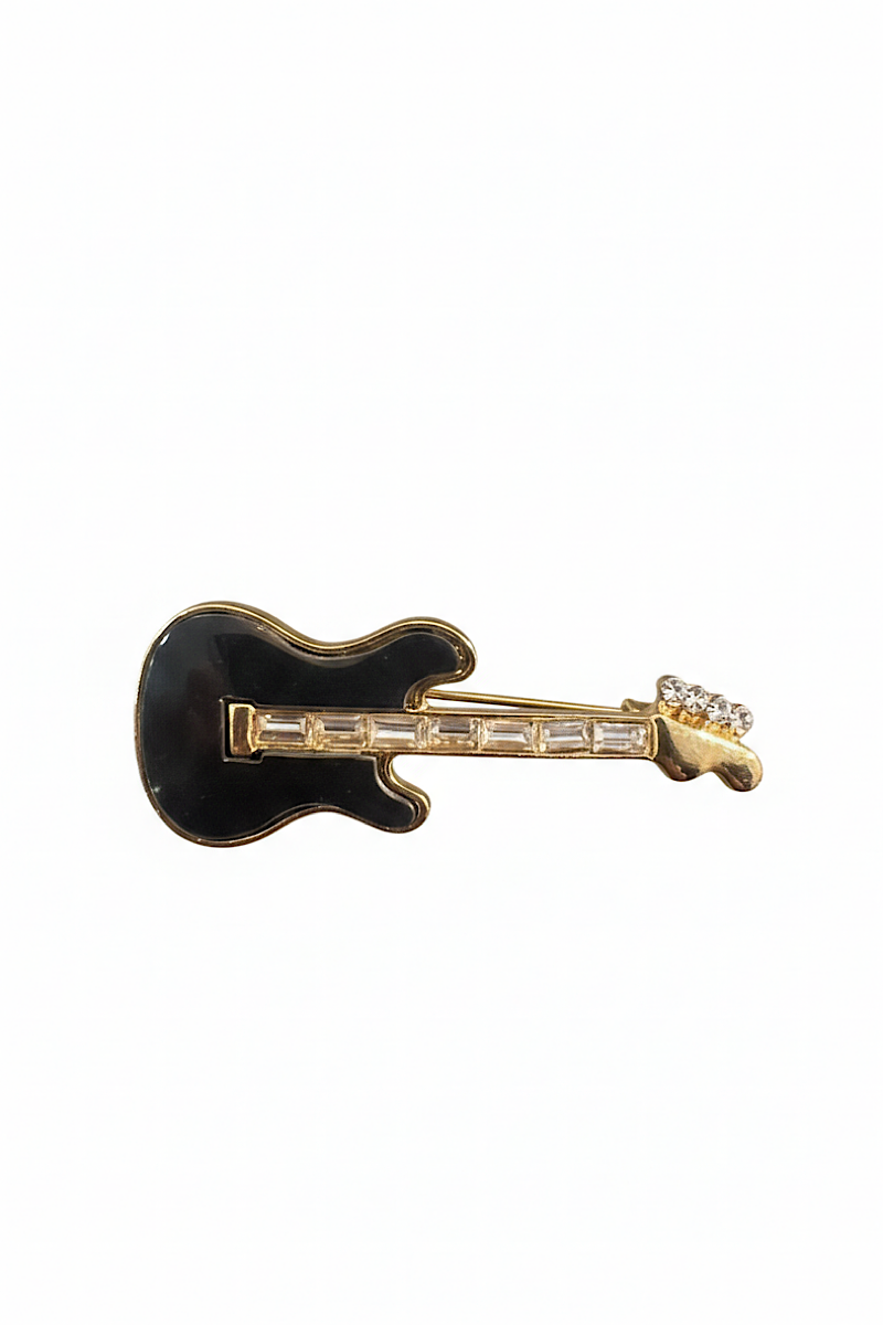  - Broche Guitare Noir