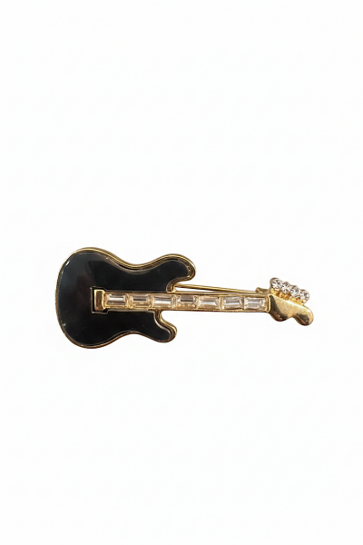  - Broche Guitare Noir