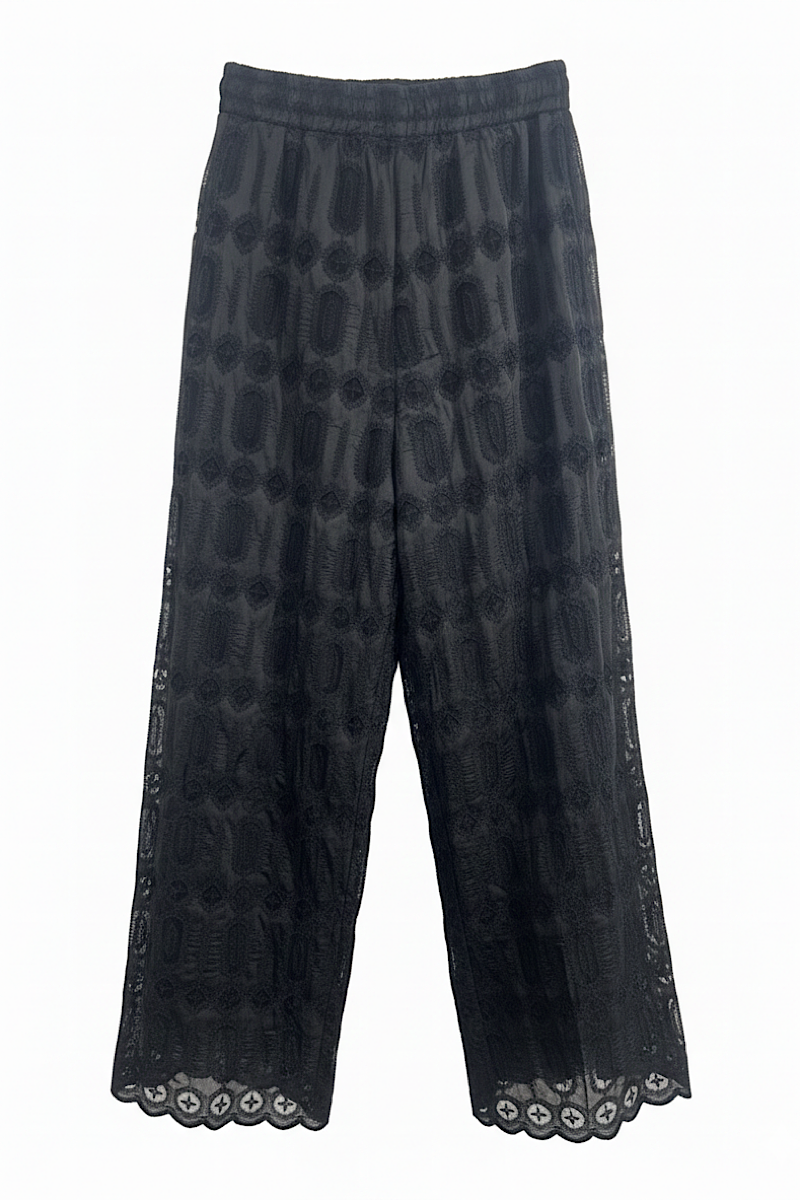 Souvenir - Pantalon Dentelle Noir