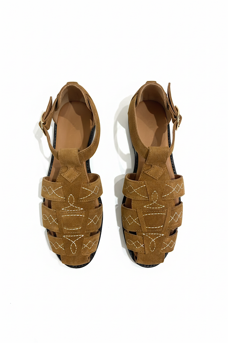 Madone - Sandales Ponza Camel