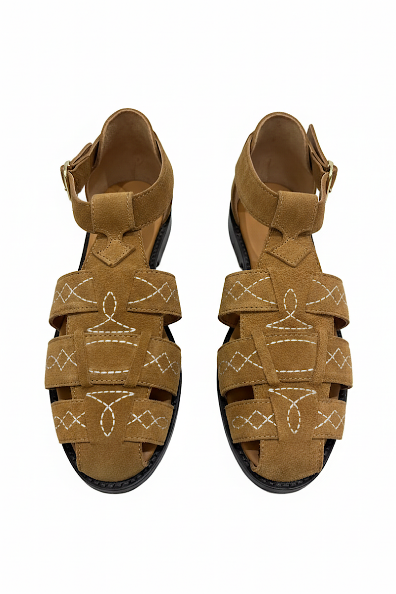 Madone - Sandales Ponza Camel