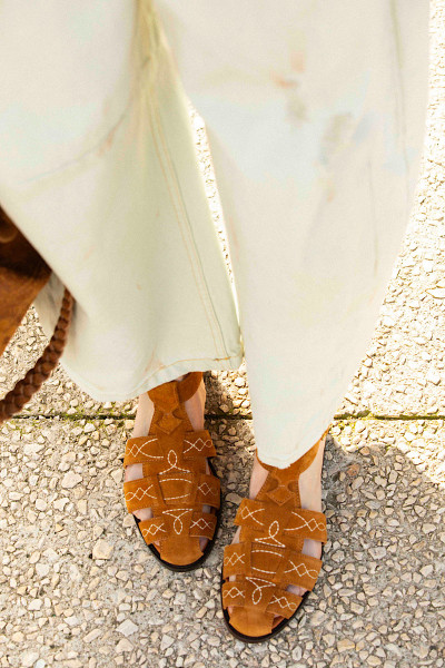 Madone - Sandales Ponza Camel