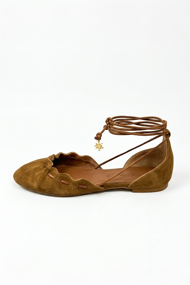  - Ballerines Raisa Suede Cognac