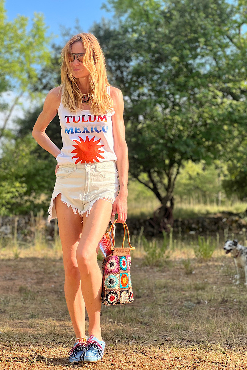 Newtone - Tshirt Debardeur Nattie Tulum Dirty White