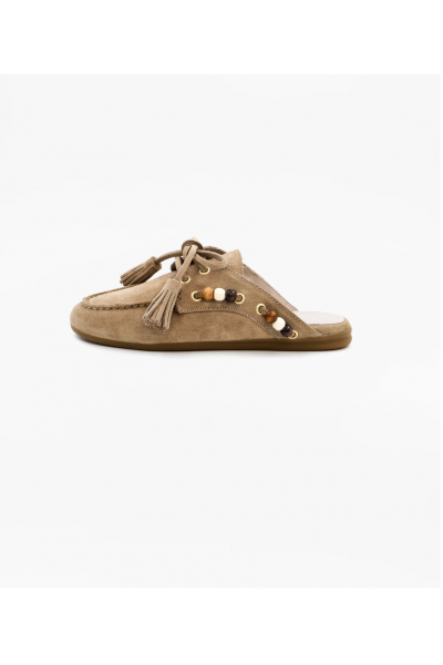 TORAL - Mules Mocassin Killian Taupe