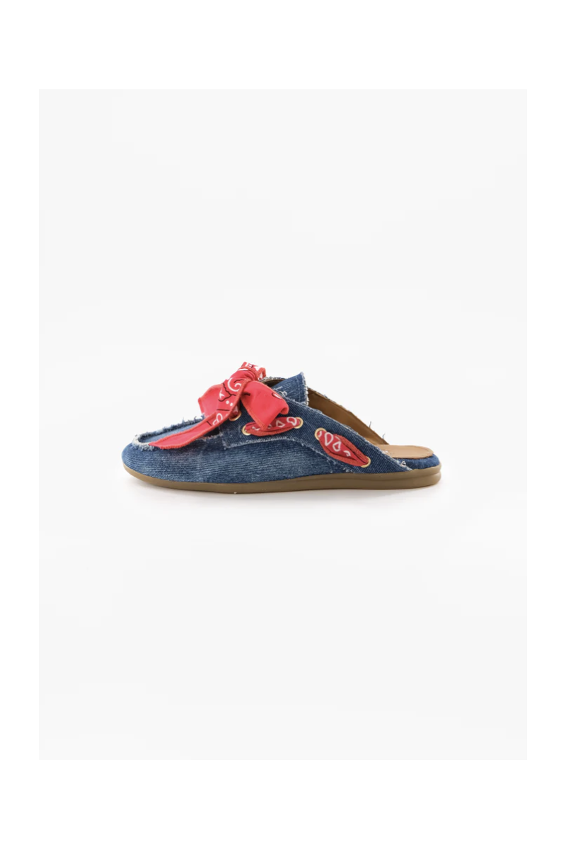 Toral - Mules Mocassin Killian Jeans Bandana