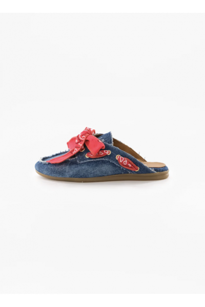 Toral - Mules Mocassin Killian Jeans Bandana