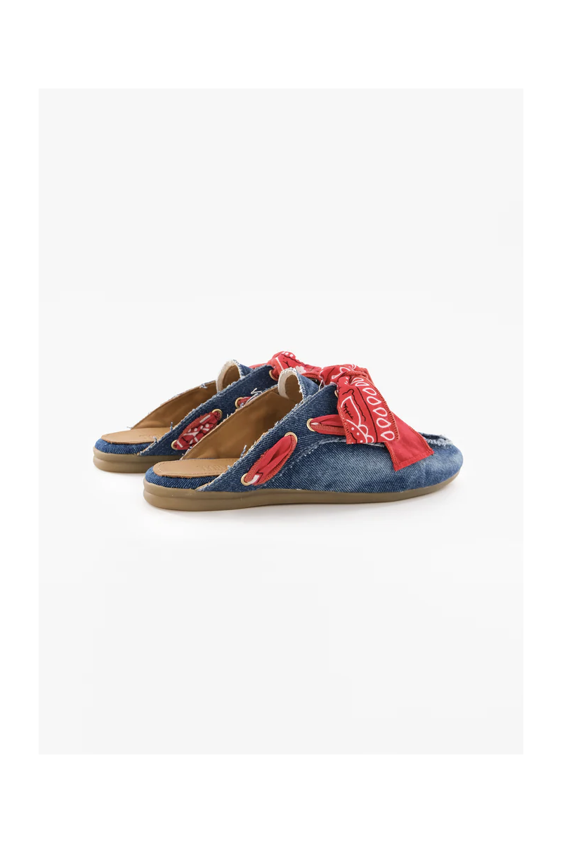 Toral - Mules Mocassin Killian Jeans Bandana