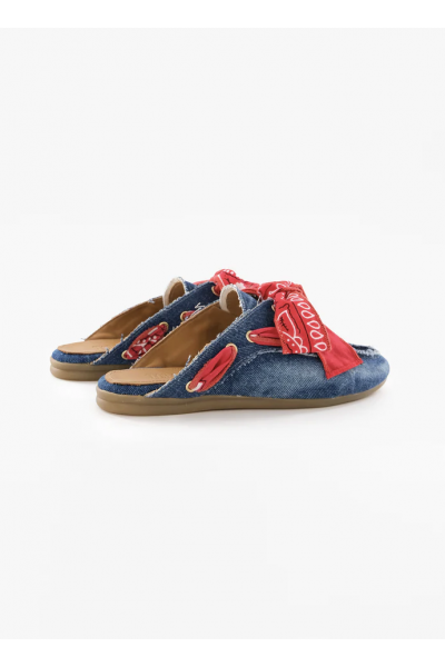 Toral - Mules Mocassin Killian Jeans Bandana